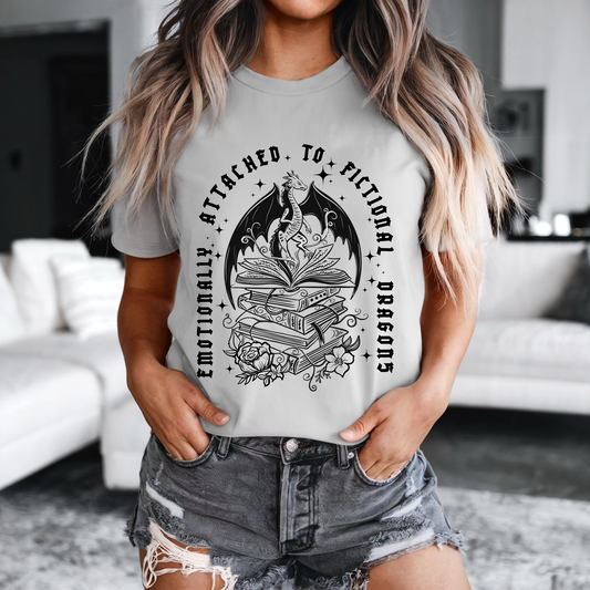 Love & Romance Toronto pre-order - Emotionally Attached To Fictional Dragons- Bookish T-shirt