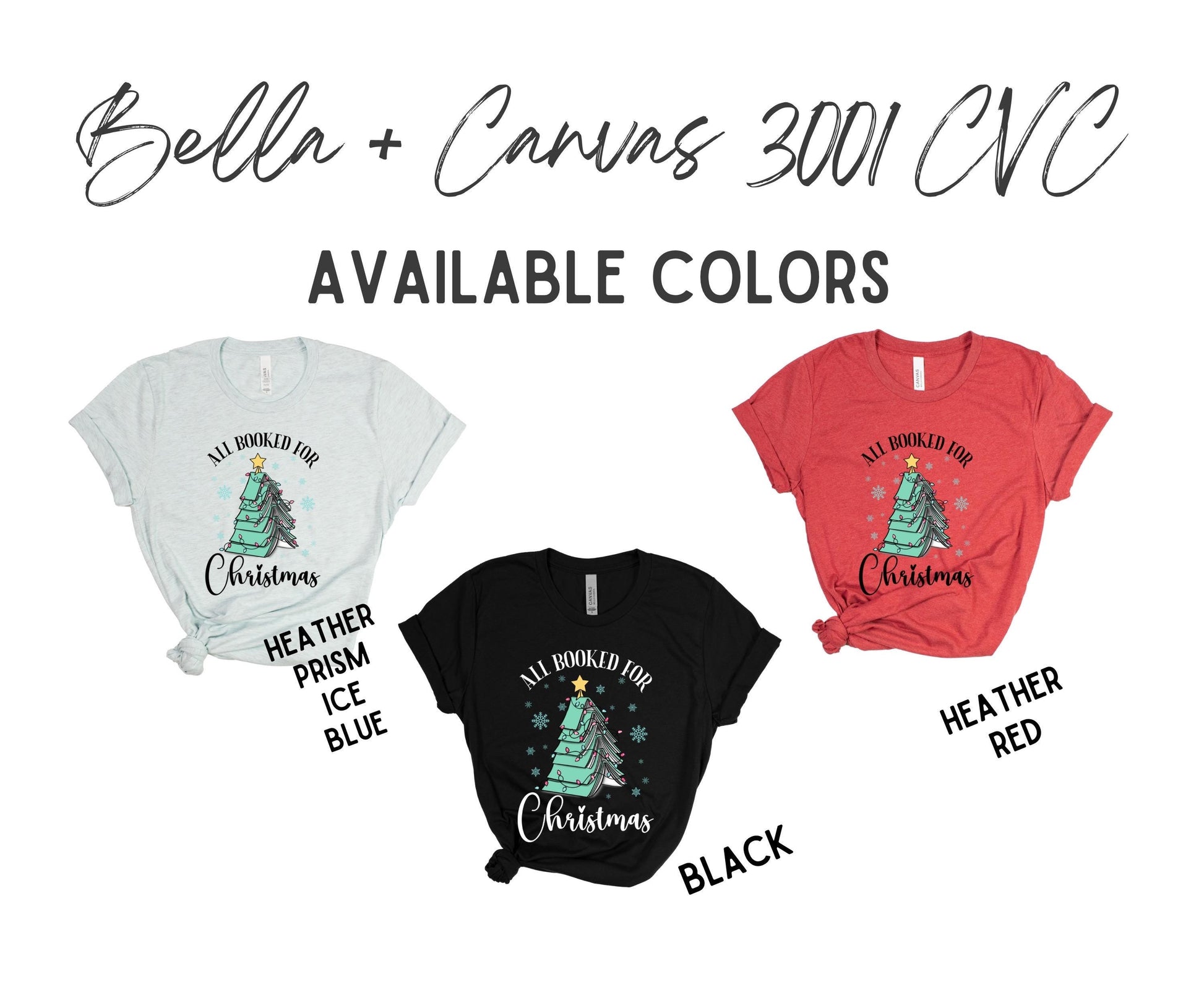 All Booked for Christmas - book tree | t-shirt | bookish t-shirt | bookish gifts | apparel | bookish | reading shirt | readers | holidays