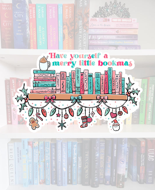 All booked for Christmas - STICKER | bookish | booktok | reader | bookaddict | booktok | bookish gifts | holiday | Christmas